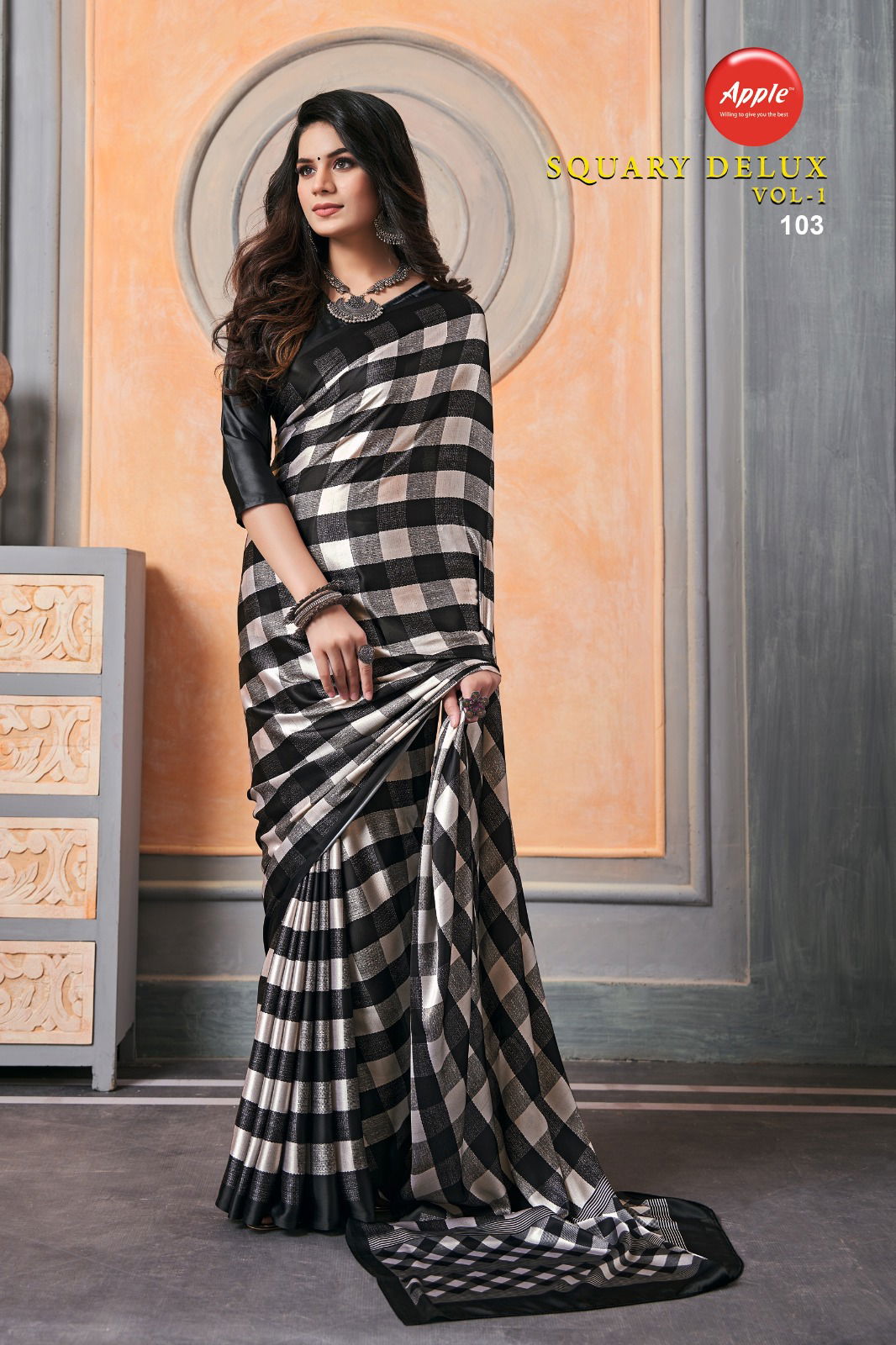 Squary Delux Vol 1 By Apple Printed Sarees Catalog
